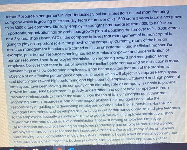 This is a case study based question please ans in