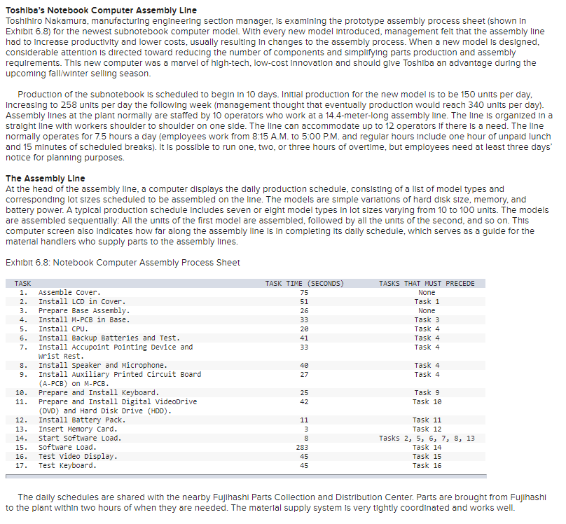 Toshiba's Notebook Computer Assembly Line