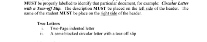 MUST be properly labelled to identify that