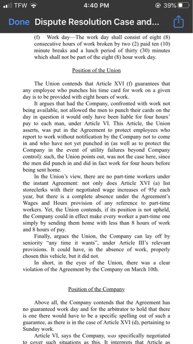 do you agree with the award, why/why not? .. TFW