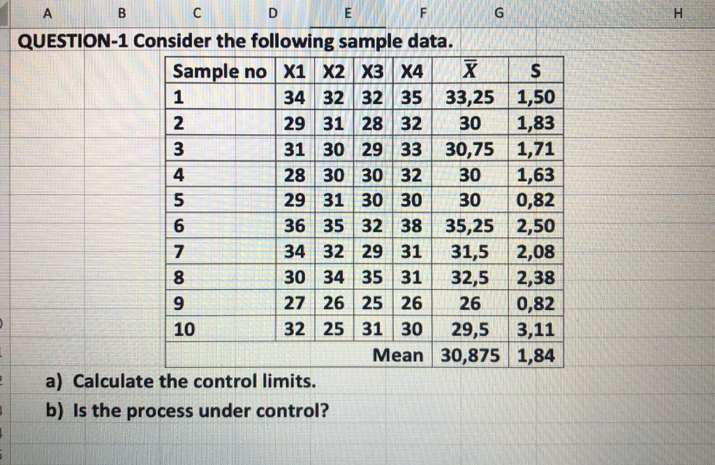 B D E F G H QUESTION-1 Consider the following