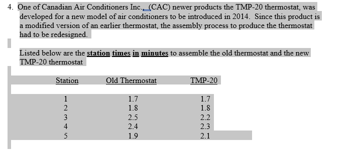 4. One of Canadian Air Conditioners Inc. (CAC)
