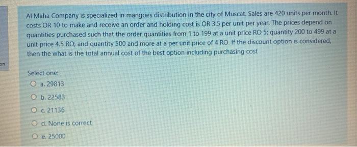 Al Maha Company is specialized in mangoes