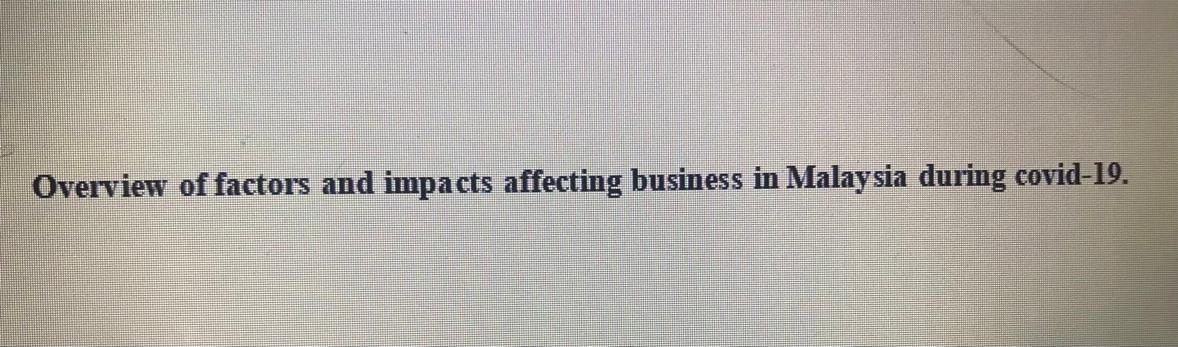 Overview of factors and impacts affecting