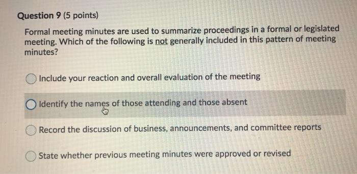 please help solve Question 6 (5 points) Which of