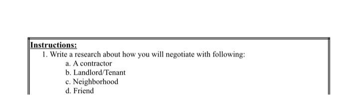 Instructions: 1. Write a research about how you