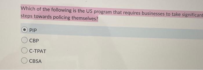 Which of the following is the US program that