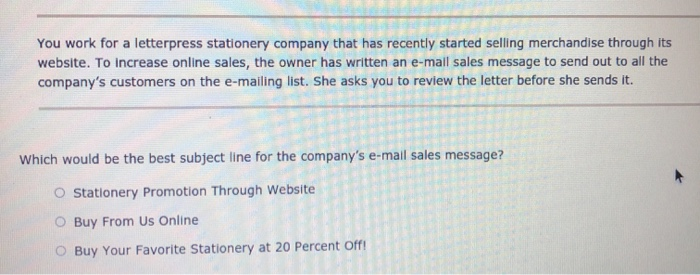 You work for a letterpress stationery company