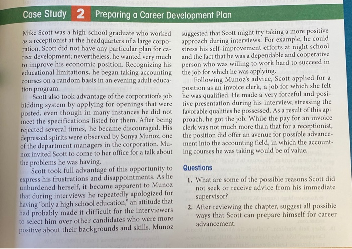 In Chapter 5, read Case Study 2 - Preparing a