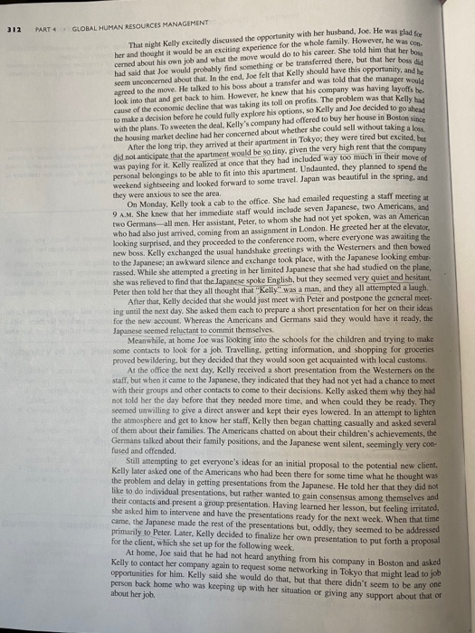 Case Study: Kellys Assignment in Japan (Read the