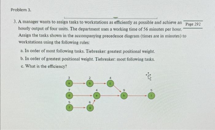 Problem 3. 3. A manager wants to assign tasks to