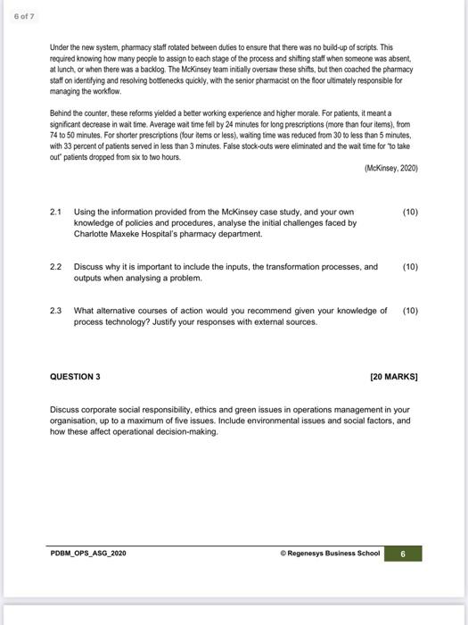 QUESTION 1 [30 MARKS] 1.1 There are five generic