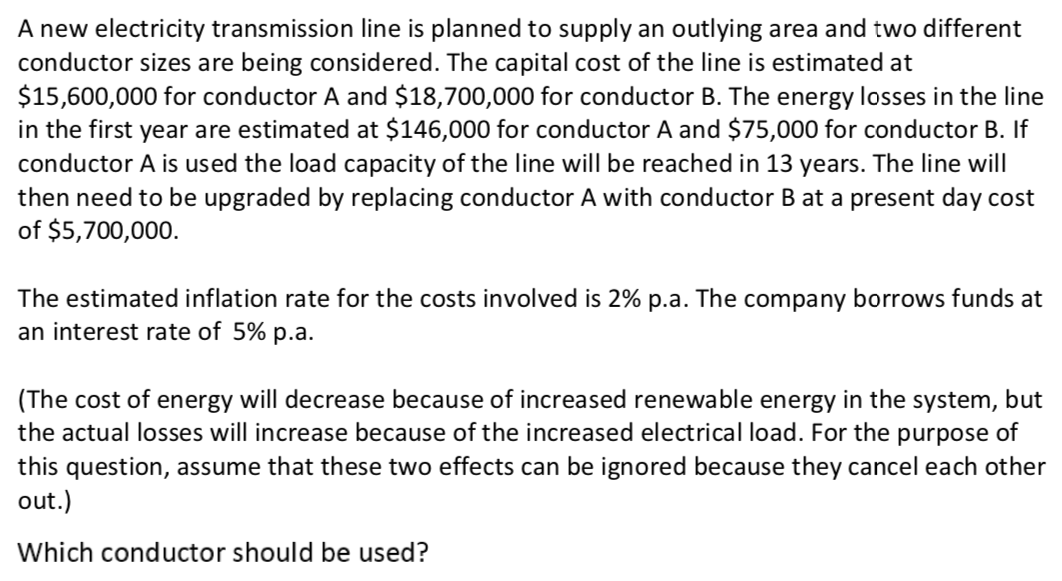 A new electricity transmission line is planned to