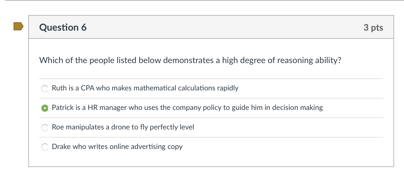 Question 6 3 pts Which of the people listed below