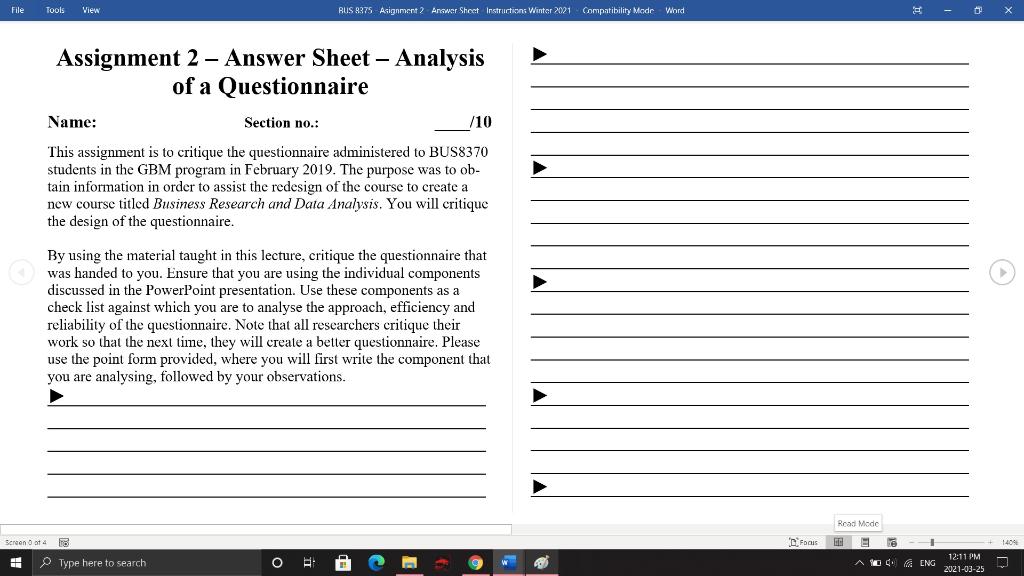 its 1 assignment Need answers immediately File