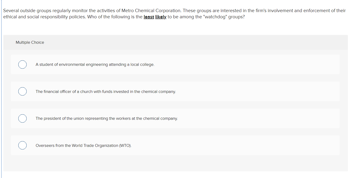 Several outside groups regularly monitor the