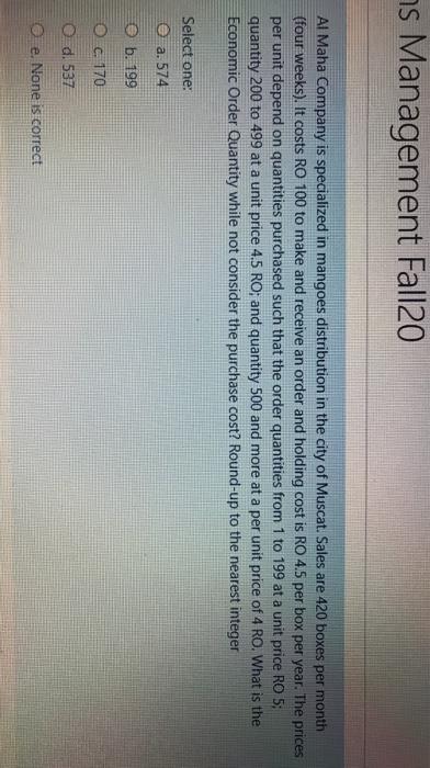 ns Management Fall20 Al Maha Company is