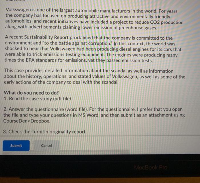 Volkswagen shocked the world on September 18,