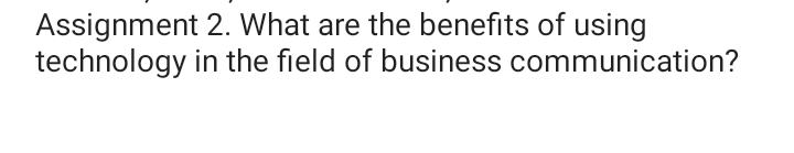 answer this in longs not Short Assignment 2. What