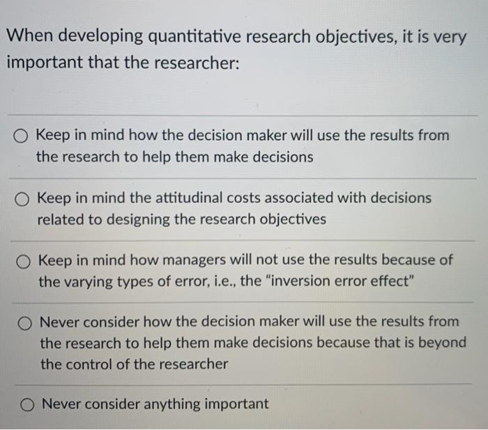 When writing survey questions and developing