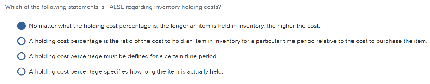 Which of the following statements is FALSE