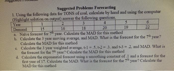 show all steps for part A 0 Suggested Problems