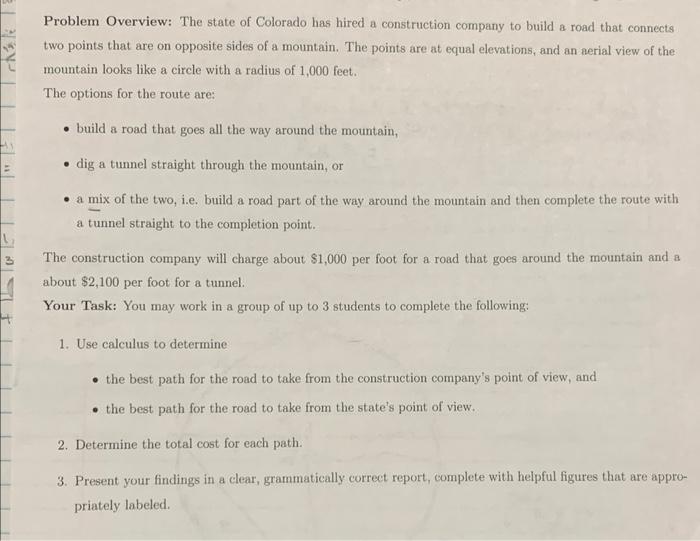 supposed to solve using optimization. Problem