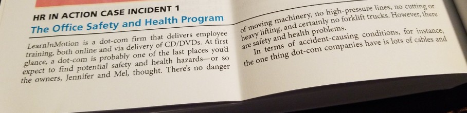 The Office Safety and Health Program Read and