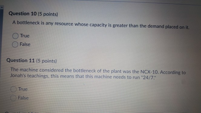 Question 7 (5 points) Saved Operational expense