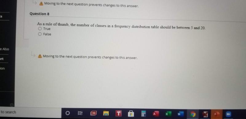 > Moving to the next question prevents changes to
