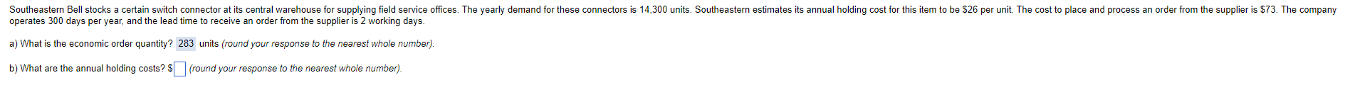 Southeastern Bell stocks a certain switch