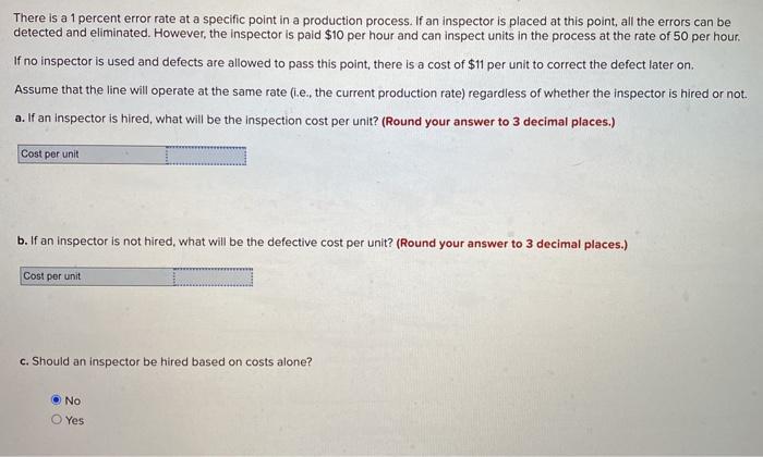 There is a 1 percent error rate at a specific