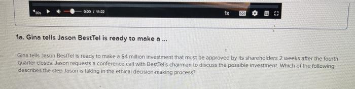 1a. Gina tells Jason BestTel is ready to make a