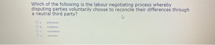 Which of the following is the labour negotiating