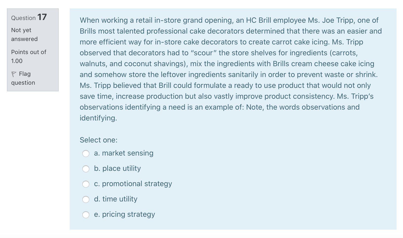 Question 15 Not yet answered Points out of 1.00