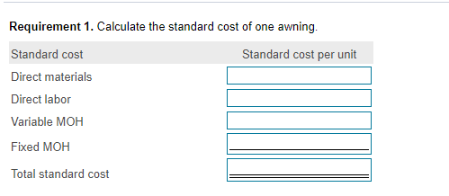 Standard Price and Volume Standards: Direct