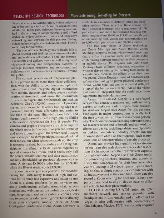 1. Compare the capabilities of the