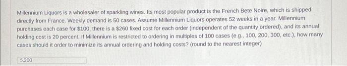 Millennium Liquors is a wholesaler of sparkling