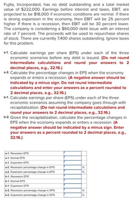 value of $222,000. Earnings before interest and