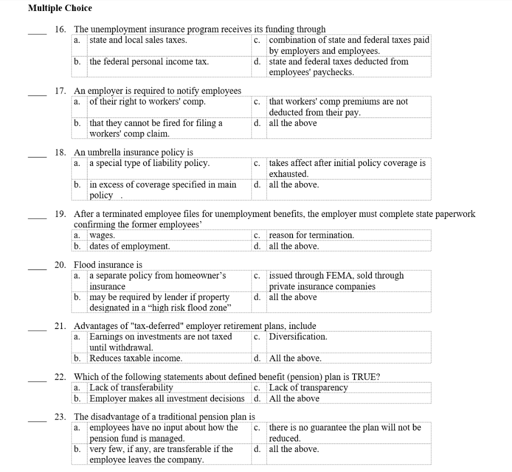 19. After a terminated employee files for