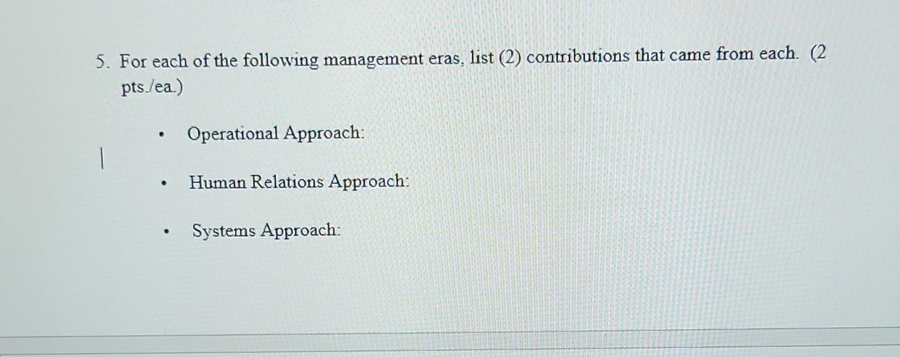 I need help please. 5. For each of the following