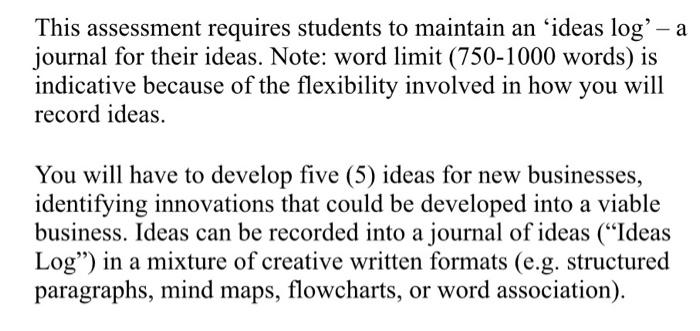 This assessment requires students to maintain an