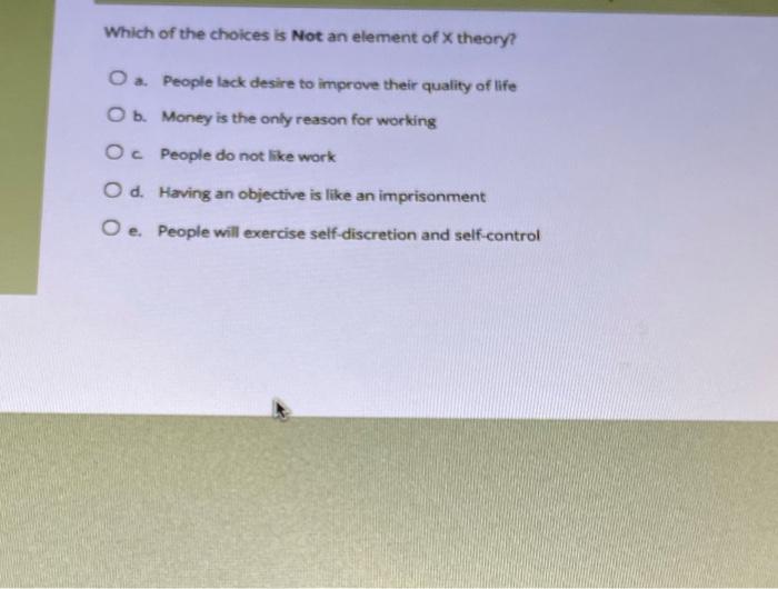 Which of the choices is Not an element of X