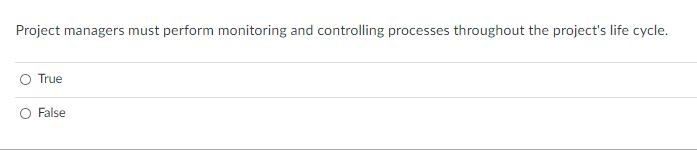 Project managers must perform monitoring and
