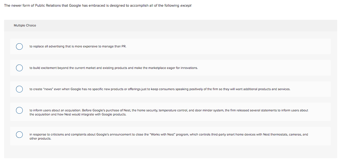 Required information Managing Google's Public