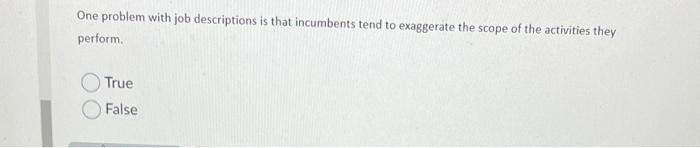 One problem with job descriptions is that
