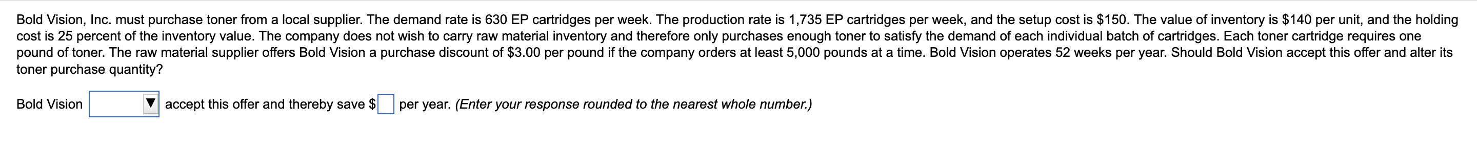 Bold Vision, Inc. must purchase toner from a