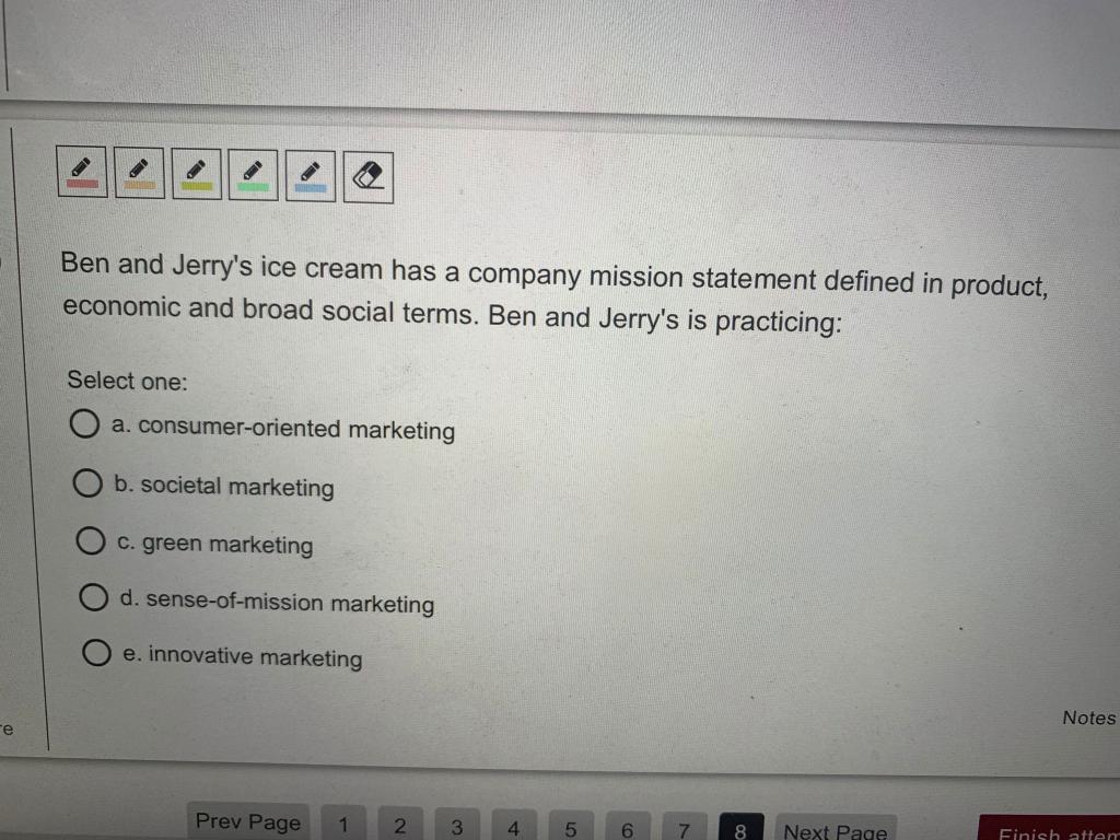 Ben and Jerry's ice cream has a company mission