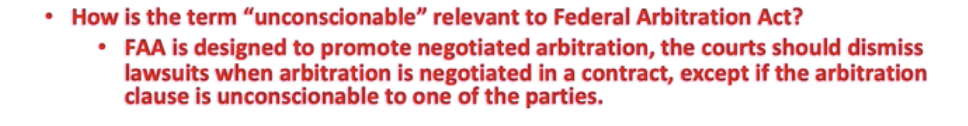 How is the term "unconscionable" relevant to