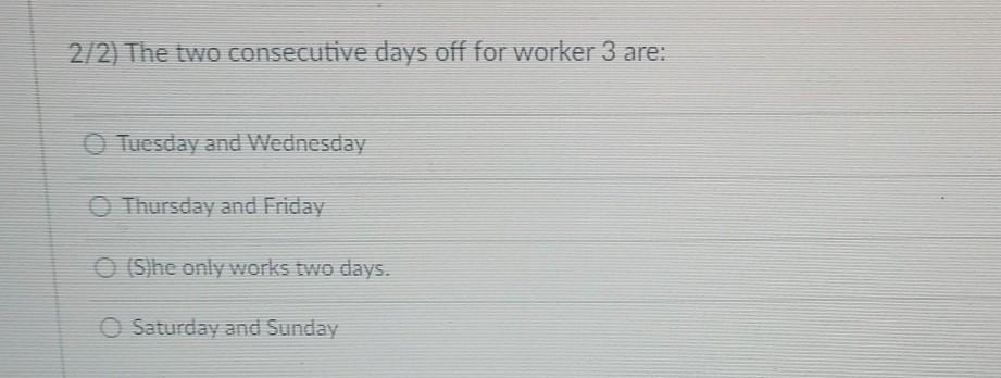 Given the following daily staffing requirements,